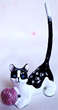 ハチワレ猫リングホルダー