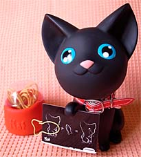 黒猫カードクリップホルダー