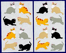 猫16匹シール