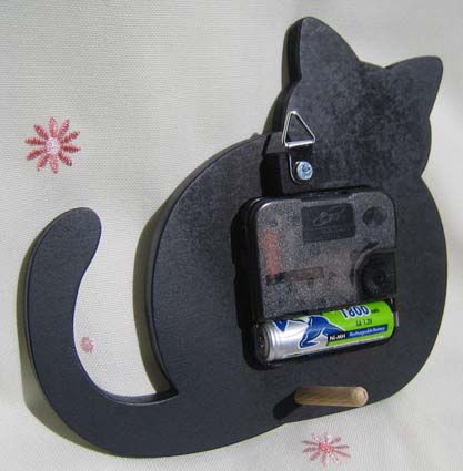 ネコの時計(黒猫バージョン)裏面