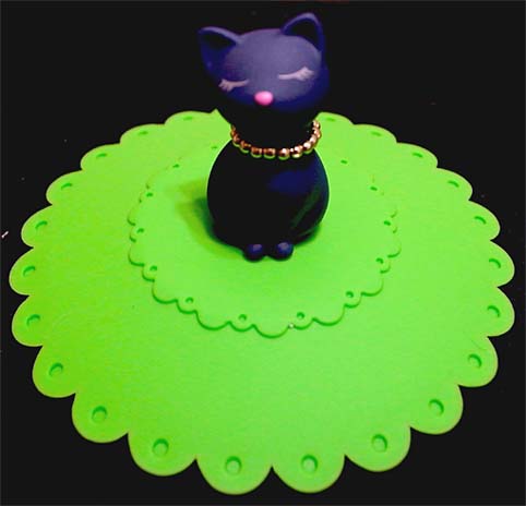 猫のカップキャップ(黒猫)