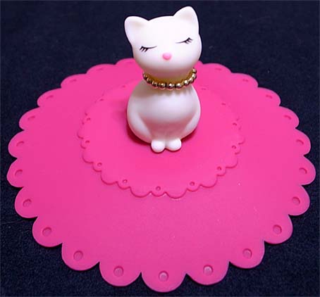 猫のカップキャップ(ホワイト)