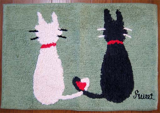 猫のマット(グリーン)