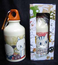 猫柄アルミボトル