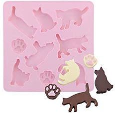 ネコ型のチョコモールド
