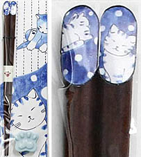 猫のお箸と箸置きセット