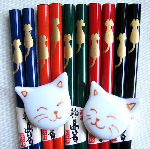 猫の箸&箸置きセット