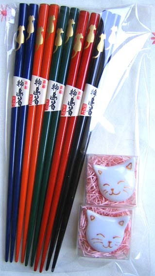 猫の箸&箸置きセット