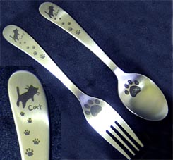 猫のスプーン&フォーク