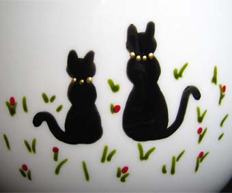 黒猫のイラスト拡大
