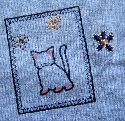 猫Tシャツグレー(表)