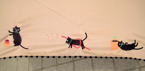 猫の折りたたみ傘(ベージュ)