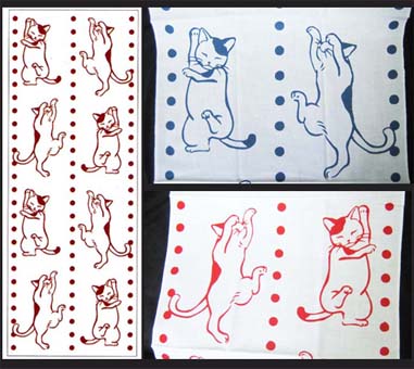 猫柄の手ぬぐい