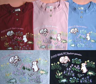 ウサギ柄の半袖Tシャツ