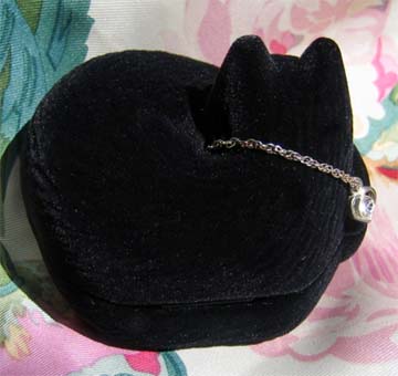 黒猫のアクセサリーケース(後ろから)