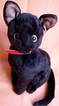 実物大猫のぬいぐるみ(黒猫)