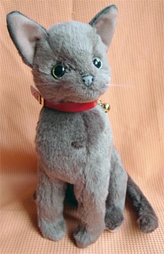 実物大猫のぬいぐるみ(グレー猫)