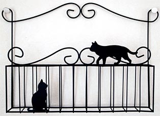黒猫ワイヤーウォールポケット
