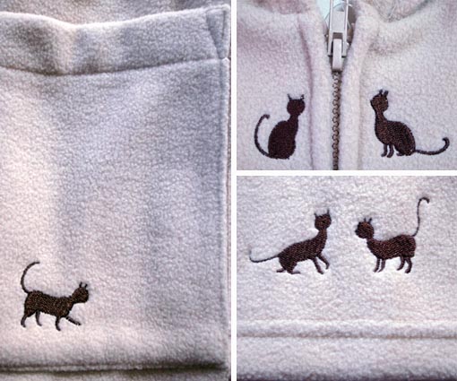 猫柄パーカー