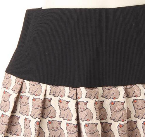 猫柄スカート