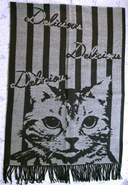 猫柄ストール