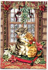 猫のクリスマスカード