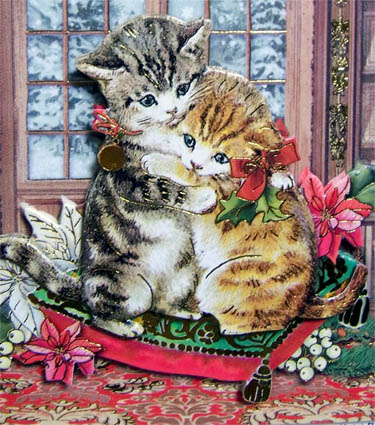 猫のクリスマスカード